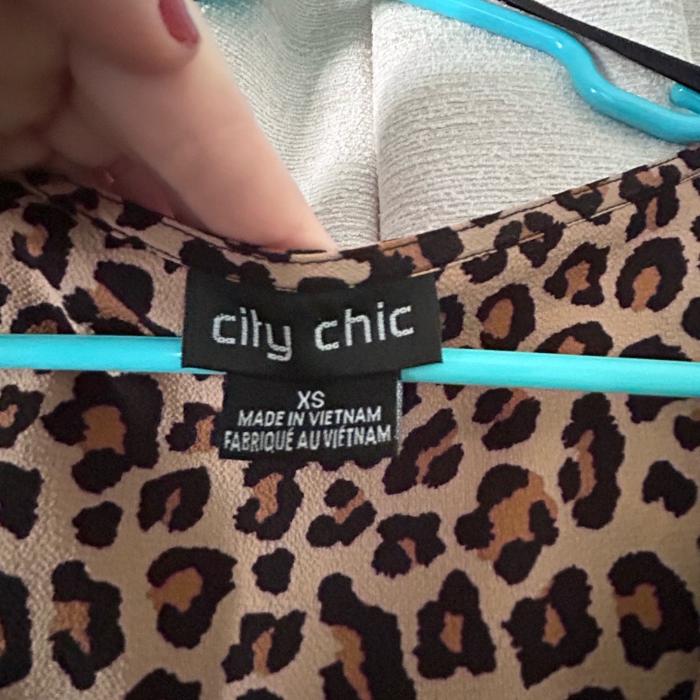 City Chic Leopard-Print Maxi Dress in Brown and Black - Picture 4 of 4